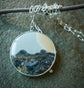 The Golden Hour — A Maligano Jasper Landscape Pendant Necklace in Sterling Silver