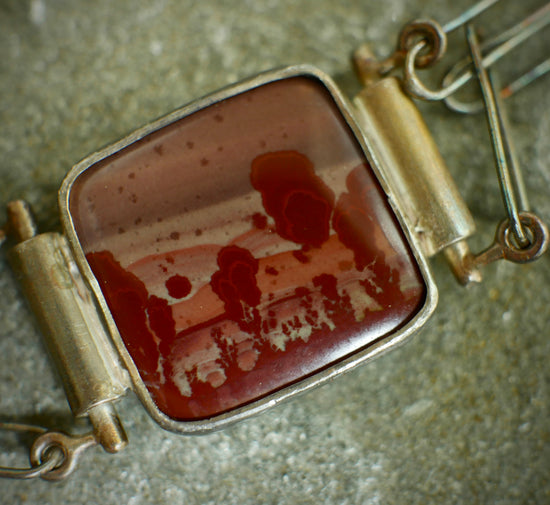 Double Vision — A Double Sided Apache Sage Landscape Bracelet in Oxidized Sterling Silver