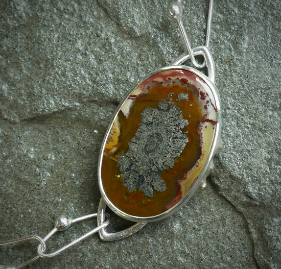 Golden Harvest — A Marcasite Bracelet in Sterling Silver and Solid 14kt Gold