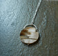 Sands of Time — A Petrified Wood Landscape Pendant Necklace in Sterling Silver and 14kt Gold