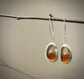 Deep in The Golden Hour — A Pair of Montana Agate Landscape Earrings in Sterling Silver and Gold
