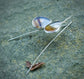 Moon Time Lapse — A Pair of Montana Agate Landscape Drop Earrings in Sterling Silver