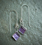 Frozen in Time: Frosty Lilacs — A Pair of Bridewell Stone Dangle Earrings in Sterling Silver