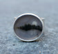 Reflections of Autumn — A Landscape Dendritic Agate Ring in Sterling Silver — Size 8