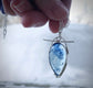 Frozen in Time: Upturned Tear — A Bridewell Stone Pendant Necklace in Sterling Silver