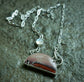 Burgundy Dreamscape — A Mimbres Dendritic Rhyolite and Moonstone Landscape Pendant Necklace in Sterling Silver