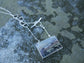 Snow Capped — A Garden Moss Agate Landscape Pendant Necklace in Sterling Silver