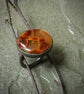 Lava Pools — A Moroccan Seam Agate Swirl Ring in Oxidized Sterling Silver — Size 8 1/2 to 9