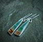 Seaside Driftwoods — A Pair of Petrified Wood Opal Dangle Earrings in Sterling Silver