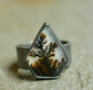 Rising Dawn — A Dendritic Agate Landscape Ring in Oxidized Sterling Silver — Size 7 1/2