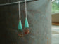 At the Shoreline — A Pair of Petrified Opalized Wood Drop Earrings in Sterling Silver