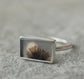 Winters Night — A Landscape Dendritic Agate Ring in Sterling Silver — Size 7 1/4