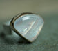 Light Display — A Moonstone Ring in Sterling Silver and Gold — Size 6 1/2