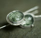 Green Twigs — A Pair of Green Rutilated Quartz Drop Earrings in Sterling Silver