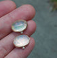 Lunar Ice Pellets — A Pair of Aurora Opal and Himalayan Crystal Doublet Stud Earrings in Sterling Silver and Gold