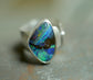Cascading Reminders — An Adjustable Boulder Opal Ring in Sterling Silver — Sizes 8 1/2 to 9 1/4