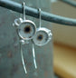 Shooting Starbursts — A Pair of Dendritic Agate Dangle Earrings in Sterling Silver