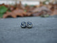 Classroom Treasures — A Slate and Pyrite Pair of Stud Earrings in Oxidized Silver