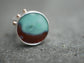 Eye of the Beholder — A Petrified Wood Ring in Sterling Silver and 14kt Gold — Size 6 3/4