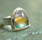Frozen in Time: Rainbow Gumdrop Ring in Sterling Silver and 14kt Gold — Size 7 1/2