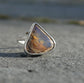 Swimming the Reefs — An Australian Pipe Opal in Sterling Silver and 14kt Gold — Size 6 3/4
