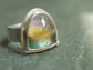 Frozen in Time: Rainbow Gumdrop Ring in Sterling Silver and 14kt Gold — Size 7 1/2