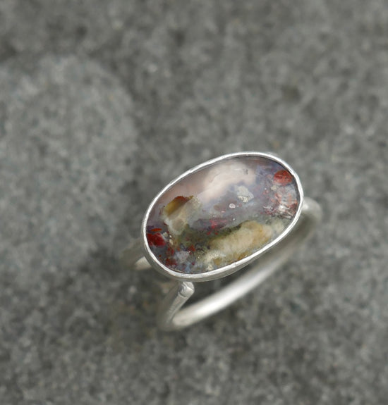 Garden Mist — An Adjustable Ring in Sterling Silver — Fits sizes 7 to 9
