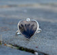 Rooted Heart - A Dendritic Agate Ring in Sterling Silver — Size 8
