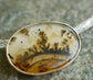 Through the Looking Glass — A Landscape Dendritic Agate Pendant Necklace in Sterling Silver and 14kt Gold