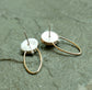 Flower Petal Studs — A Hessonite Garnet Pair of Stud Earrings in Silver and Gold