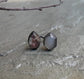 Moonlit Gardens — A Moonstone and Garden Quartz Spilt Shank Satellite Ring in Oxidized Sterling Silver — Size 5