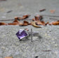 Indigo Clarity — A Split Amethyst Ring in Sterling Silver — Size 7 1/2 to 8