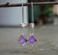 Frozen in Time: Frosty Lilacs — A Pair of Bridewell Stone Dangle Earrings in Sterling Silver