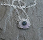 March’s Flower — An Amethyst Stalactite Slice Pendant Necklace in Sterling Silver