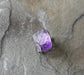 Violet Ice — An Natural Edged Amethyst Statement Ring in Oxidized Silver — Size 7 1/2