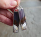 Twilight Splendor — A Pair of Purple Moss Agate Landscape Dangle Earrings in Sterling Silver