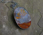 Autumnal Glory — A Opalized Petrified Wood Pendant in Oxidized Sterling Silver