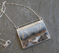 Lightning Storm — A Reversible Maligano Jasper Landscape Pendant Necklace in Sterling Silver
