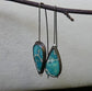 Surface Current — A Pair of Sea Sediment Jasper Drop Earrings in Oxidized Sterling Silver