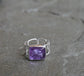 Frozen in Time: Frosty Lilac — A Bridewell Stone Ring in Sterling Silver — Size 8 1/4