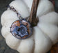 Mystic Vortex — A Druzy Maligano Jasper Pendant Necklace in Oxidized Sterling Silver
