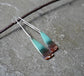 At the Shoreline — A Pair of Petrified Opalized Wood Drop Earrings in Sterling Silver