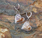 Unbreak my Hearts — A Pair of Suture Ammonite Earrings in Oxidized Sterling Silver and Gold