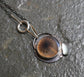 Eternal Sunflower — A Dendritic Agate and Tourmaline Pendant Necklace in Oxidized Sterling Silver and 14kt Gold