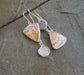 Mauve Mountains — A Pair of Crazy Lace Agate and Lavender Chalcedony Dangle Earrings in Sterling Silver