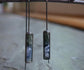Frozen in Time: Tidal Pools — A Pair of Bridewell Stone Drop Earrings in Oxidized Silver