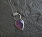 Violet Flowering — A Hidden Scene Purple Chalcedony Pendant Necklace in Sterling Silver
