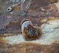 Unbreak my Heart — A Suture Ammonite Pendant Necklace in Oxidized Sterling Silver and Gold