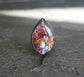 Fire Storm — A Wild Horse Magnesite Ring in Oxidized Silver — Size 7 1/2