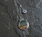 Dusk on the Dunes — A Green Jasper Landscape Pendant Neckalce in Sterling Silver